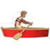 🚣🏽 person rowing boat: medium skin tone display on Apple